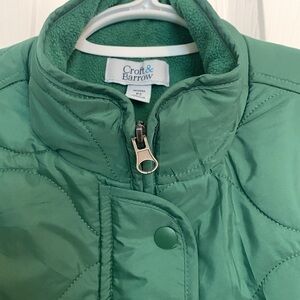 Croft & Barrow Classic Quilted Vest Women's Green Fleece Lined Size Petite Small